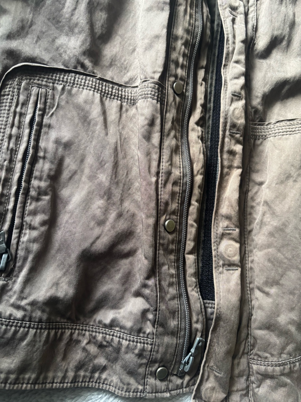 Elie Tahari‎ Brown Utility Jacket Military Safari Moto Minimalist - Picture 6 of 8